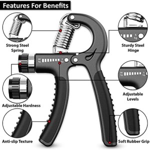 Hand Grips Strengthener with Counter, Adjustable Grip Strength Trainer
