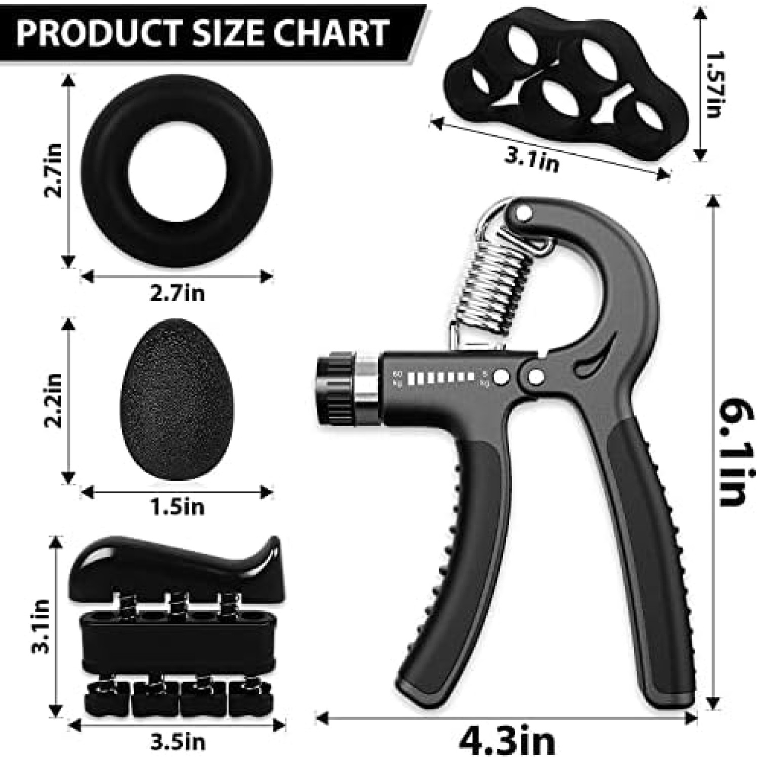 Hand Grips Strengthener with Counter, Adjustable Grip Strength Trainer
