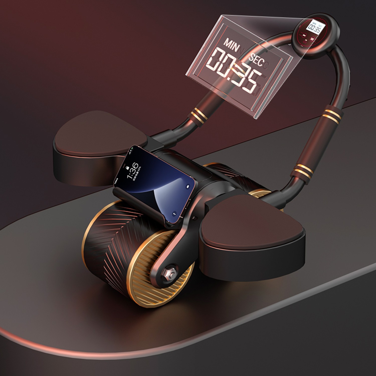 Smart Counting Ab Wheel Roller for Core Workout