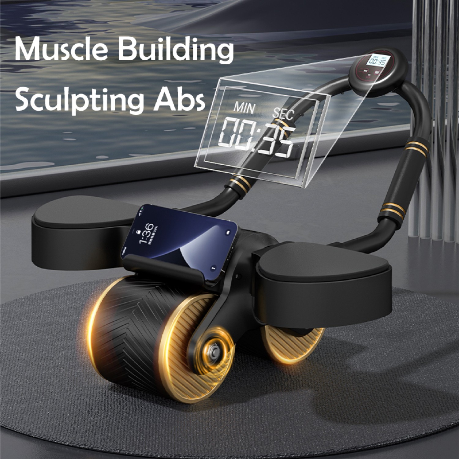 Smart Counting Ab Wheel Roller for Core Workout